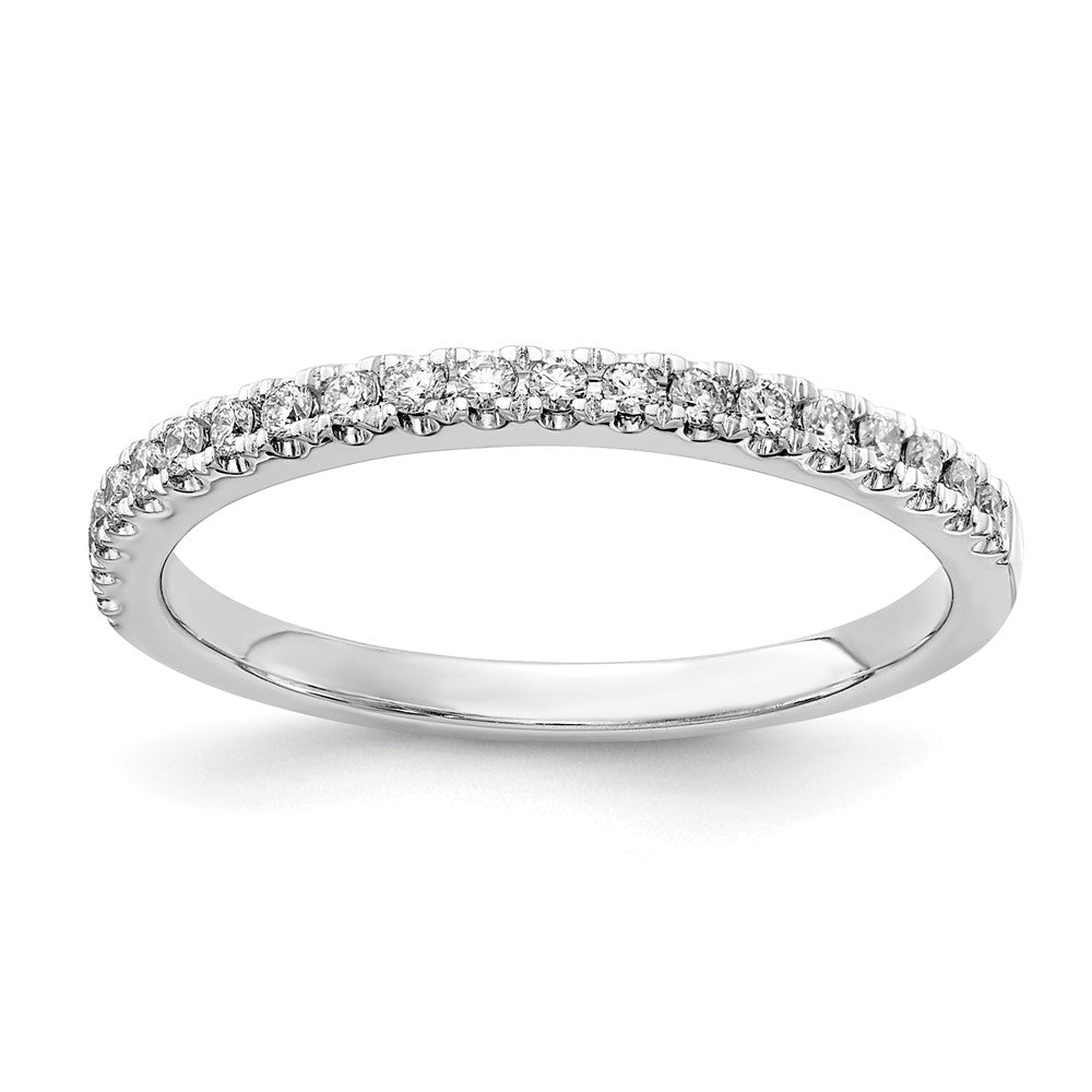 14K White Gold 1/5 carat Lab Grown Diamond VS/SI+ G+ Complete Wedding Band Ring