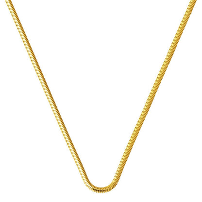 14K Yellow Gold 2mm Herringbone Chain Necklace 65cm