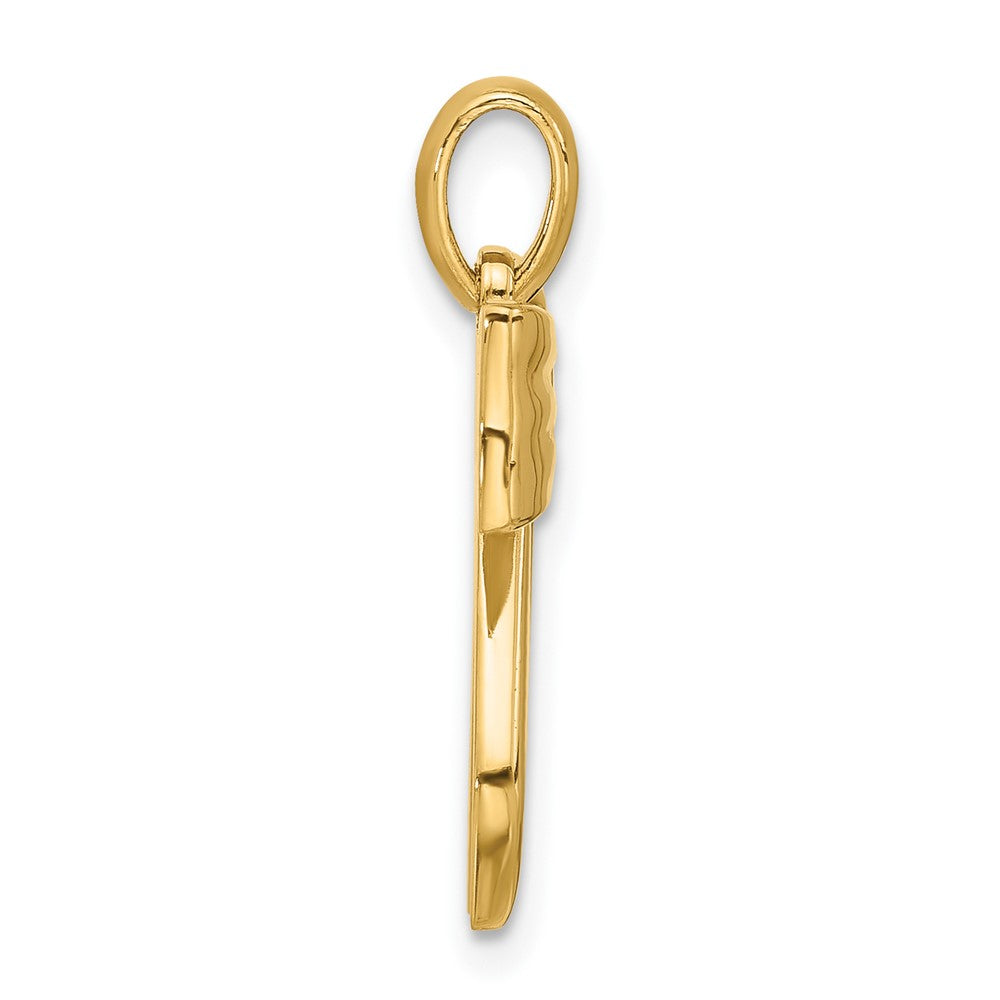 14K Yellow Gold Fancy Full Hair Bow