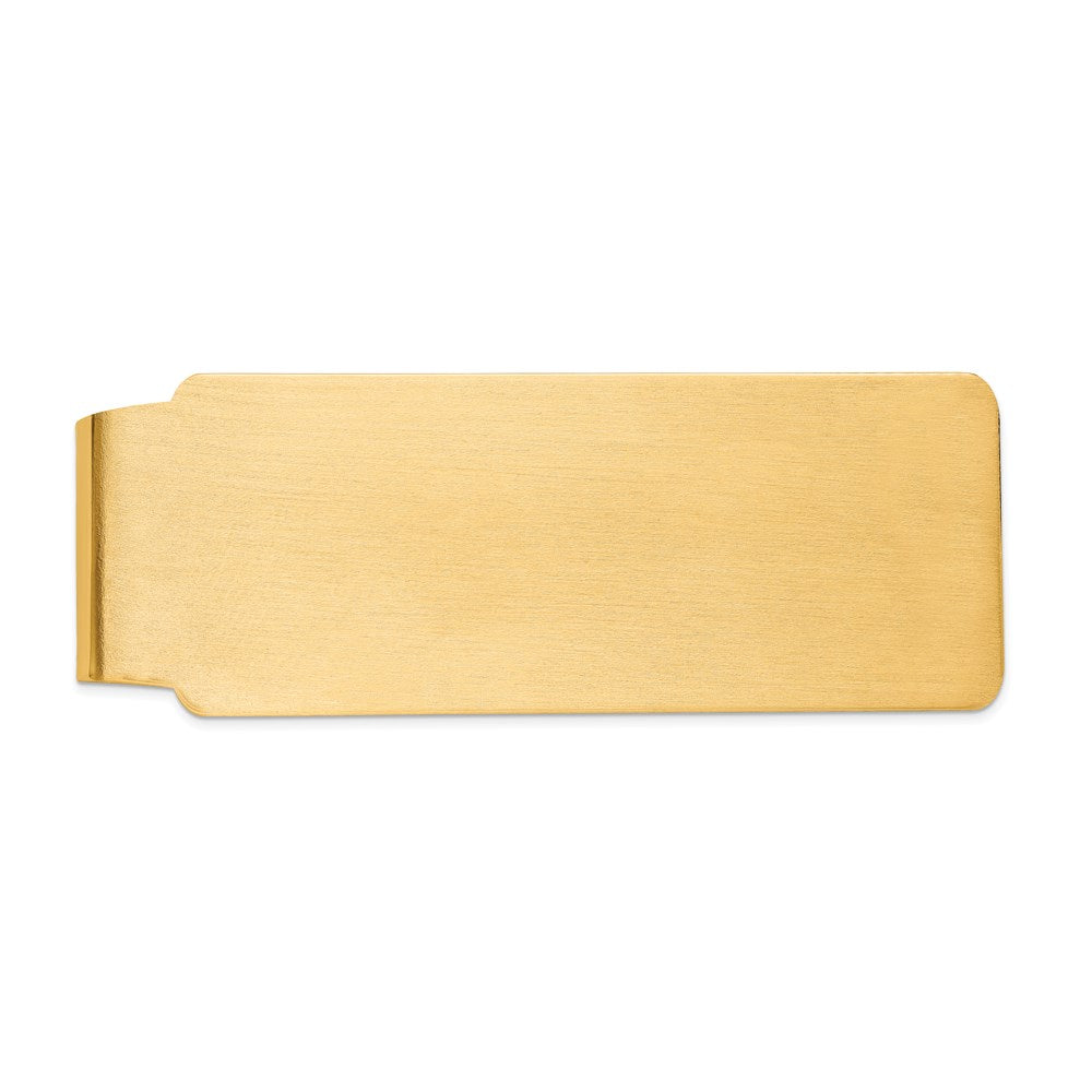 14K Yellow Gold Men's Satin Finish Money Clip
