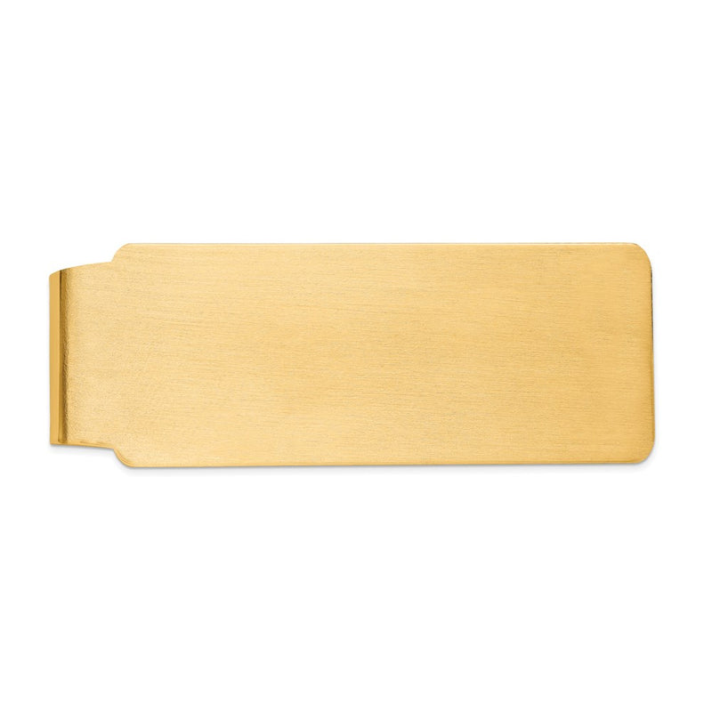 14K Yellow Gold Men's Satin Finish Money Clip