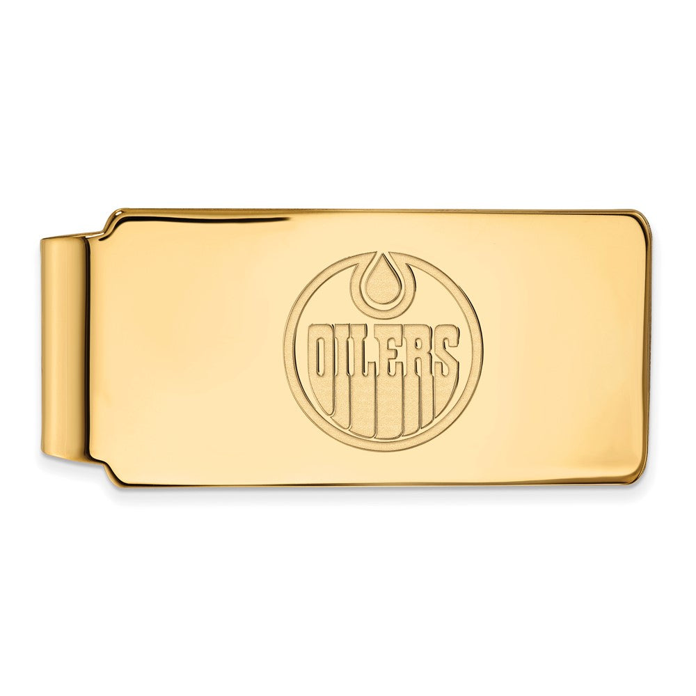 10K Yellow Gold Gold NHL LogoArt Edmonton Oilers Money Clip