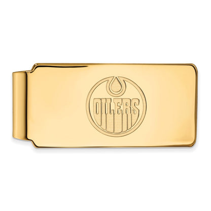10K Yellow Gold Gold NHL LogoArt Edmonton Oilers Money Clip