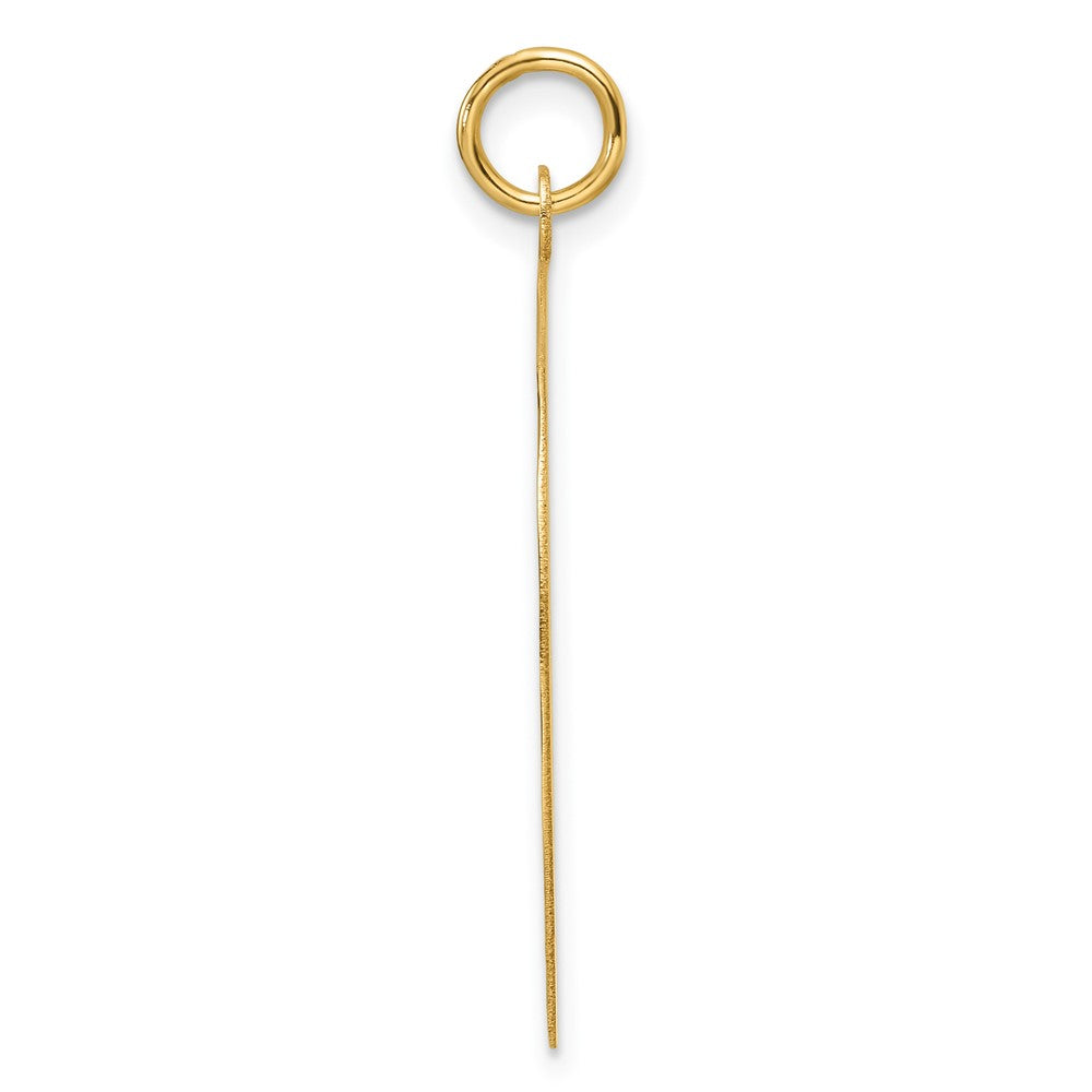 14K Yellow Gold Etched Edge .013 Gauge Engravable Round 26.6mm Disc Charm