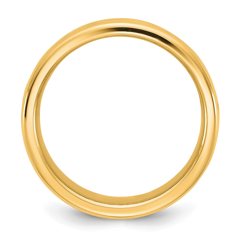 14K Yellow Gold 9mm European Comfort Fit Wedding Band Ring