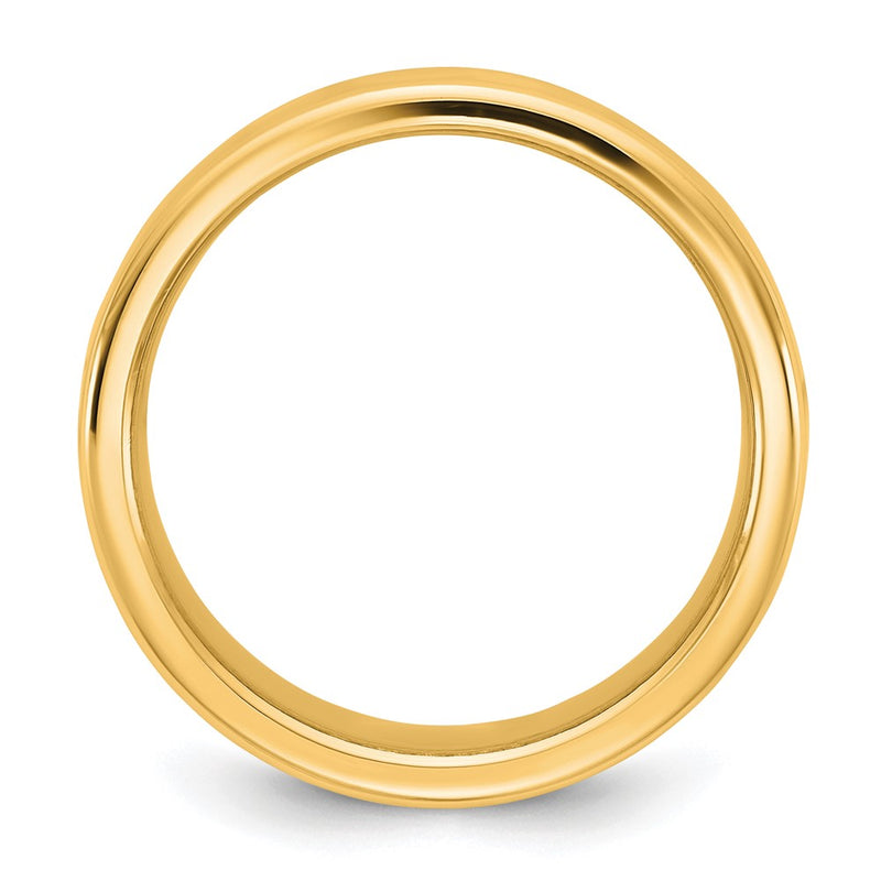 14K Yellow Gold 9mm European Comfort Fit Wedding Band Ring