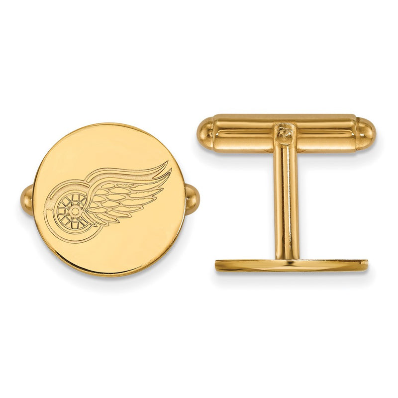 14K Yellow Gold Gold NHL LogoArt Detroit Red Wings Cuff Links