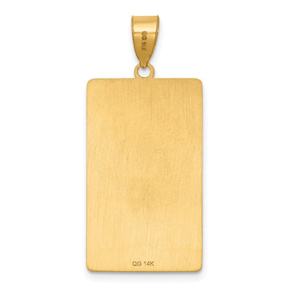 14K Yellow Gold The Chariot Tarot Card Pendant