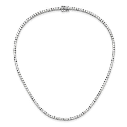 14K White Gold 10 carat Lab Grown Diamond VS+ F+ Complete 16 Inch Tennis Necklace