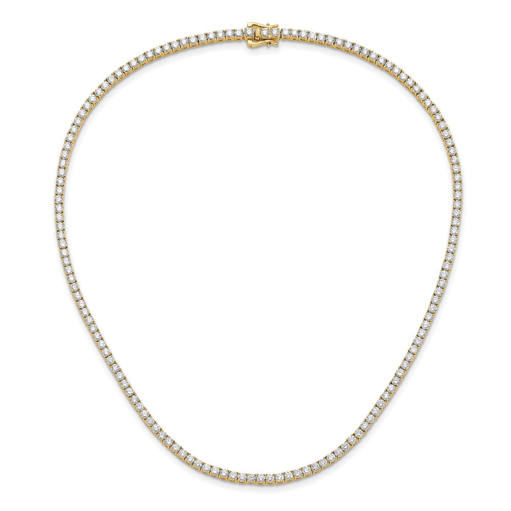 14K Yellow Gold 10 carat Lab Grown Diamond VS+ F+ Complete 16 Inch Tennis Necklace