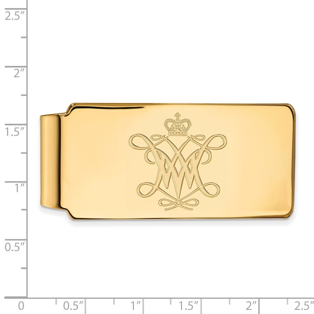 14K Yellow Gold Gold LogoArt College of William and Mary Money Clip