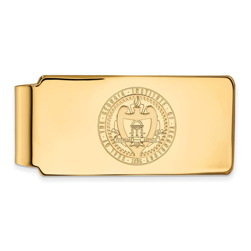 14K Yellow Gold Gold LogoArt Georgia Institute of Technology Crest Money Clip