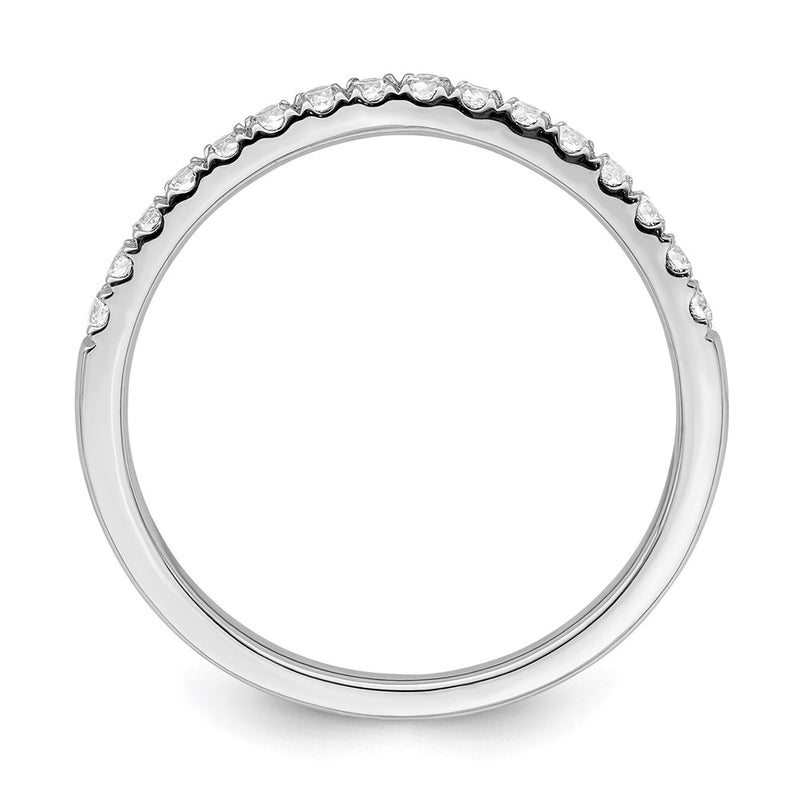 True Origin 14K White Gold 1/2 carat Lab Grown Diamond VS+ F+ Set of Two Complete Wedding Band Rings