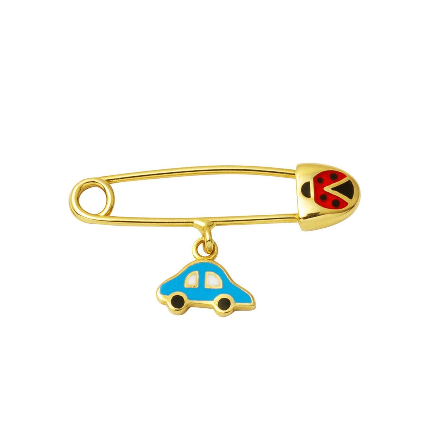 14K Green Gold Car Safety Pin | Goldia.com