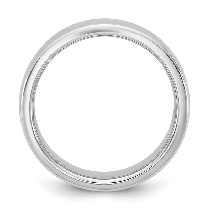 14k White Gold 6mm European Comfort Fit Wedding Band Ring