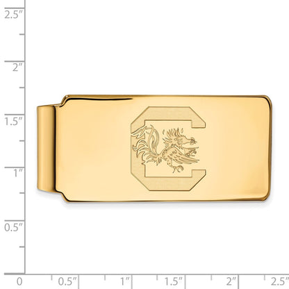 10K Yellow Gold Gold LogoArt University of South Carolina Money Clip