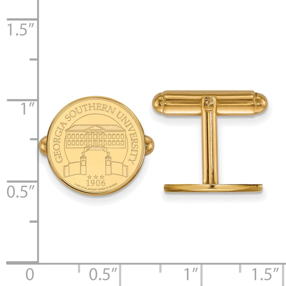 14K Yellow Gold Gold LogoArt Georgia Southern University Crest Cuff Links