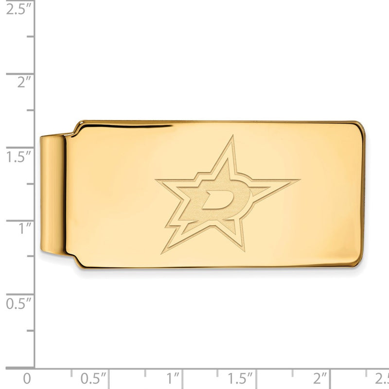 10K Yellow Gold Gold NHL LogoArt Dallas Stars Money Clip