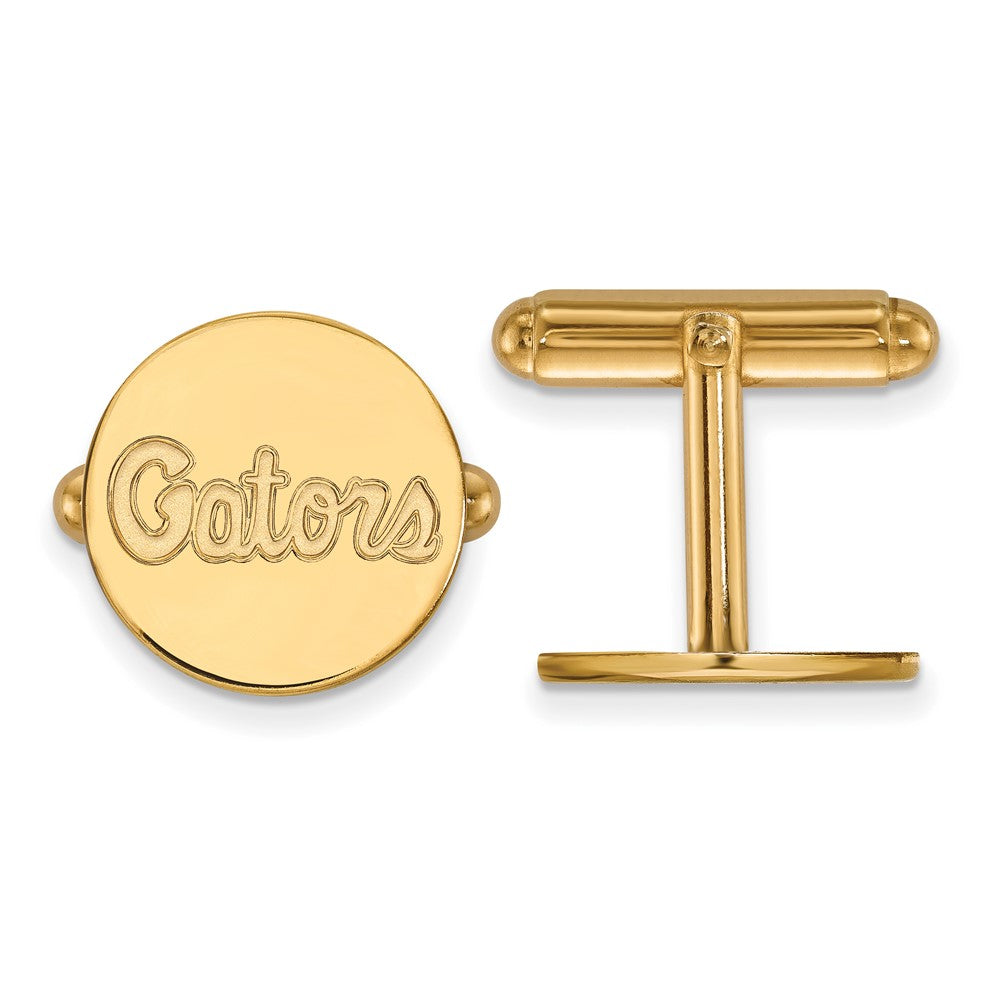 14K Yellow Gold Gold LogoArt University of Florida Gators Script Cuff Links