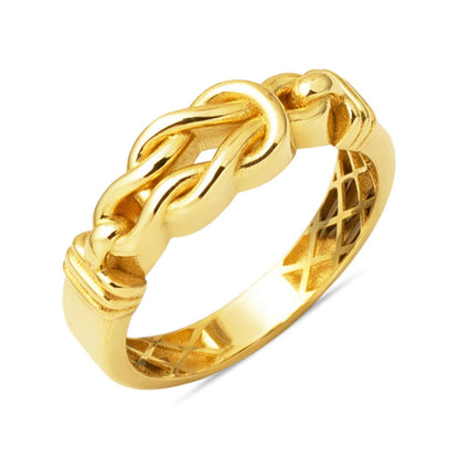14K Yellow Gold Infinity Link Ring