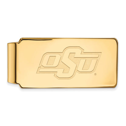 14K Yellow Gold Gold LogoArt Oklahoma State University O-S-U Money Clip