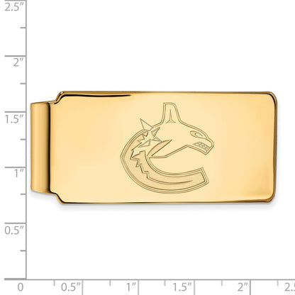 14K Yellow Gold Gold NHL LogoArt Vancouver Canucks Money Clip