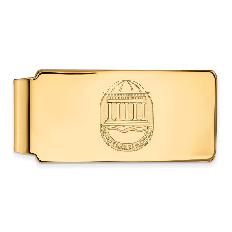 14K Yellow Gold Gold LogoArt Coastal Carolina University Crest Money Clip