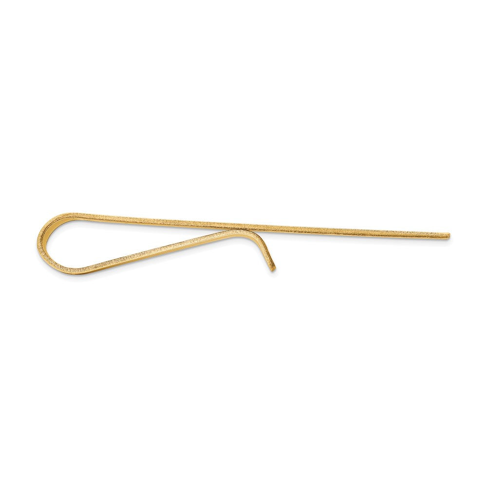 14K Yellow Gold Men's Grooved Tie Bar