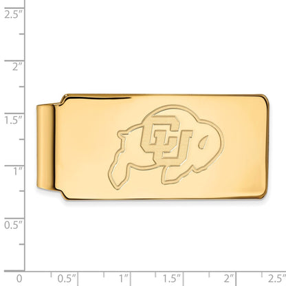 14K Yellow Gold Gold LogoArt University of Colorado Buffalo Money Clip