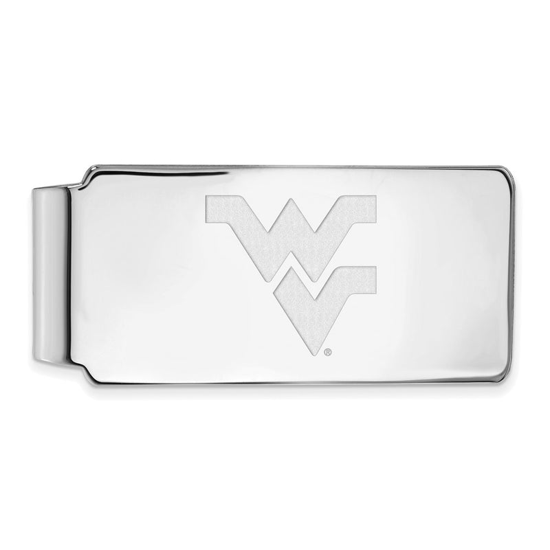 14K White Gold LogoArt West Virginia University W-V Money Clip