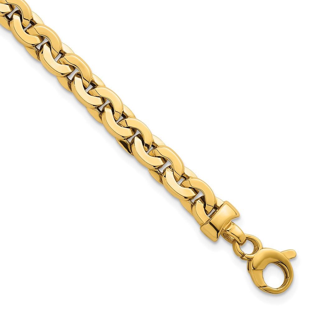 14K Yellow Gold Polished 5.75mm Fancy Cable Link 7.5 Inch Bracelet