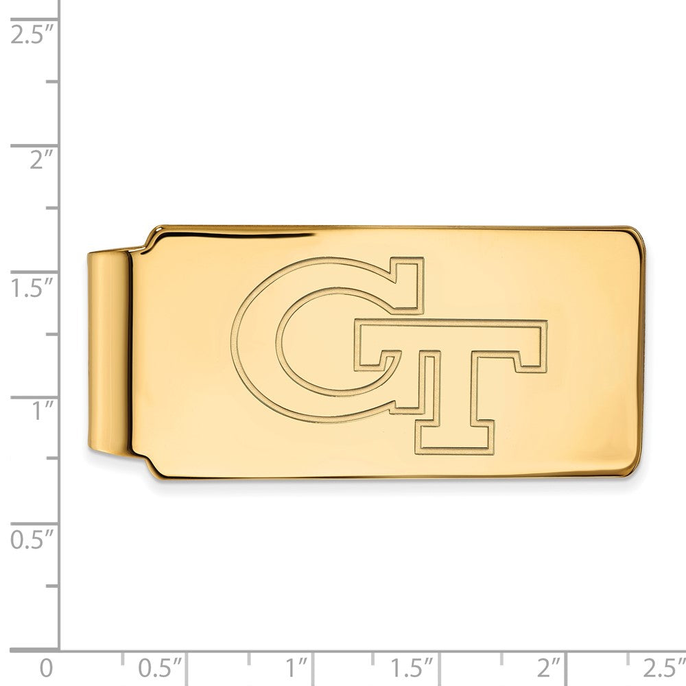 14K Yellow Gold Gold LogoArt Georgia Institute of Technology G-T Money Clip