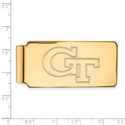 14K Yellow Gold Gold LogoArt Georgia Institute of Technology G-T Money Clip