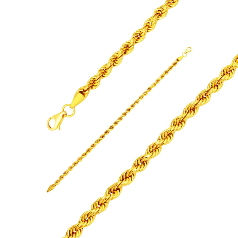 22K Yellow Gold Braided Chain Bracelet (4.4 g)