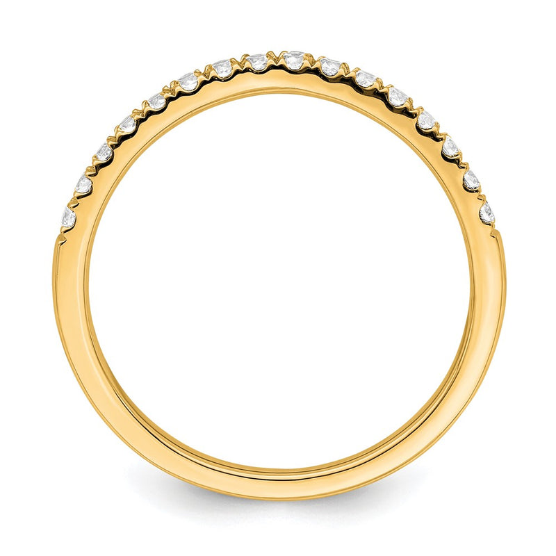 True Origin 14K Yellow Gold 1/2 carat Lab Grown Diamond VS+ F+ Set of Two Complete Wedding Band Rings