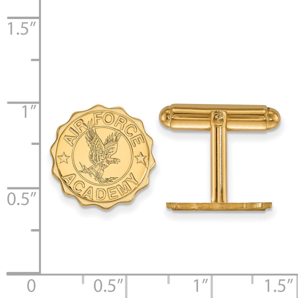 14K Yellow Gold Gold LogoArt United States Air Force Academy Crest Cuff Links