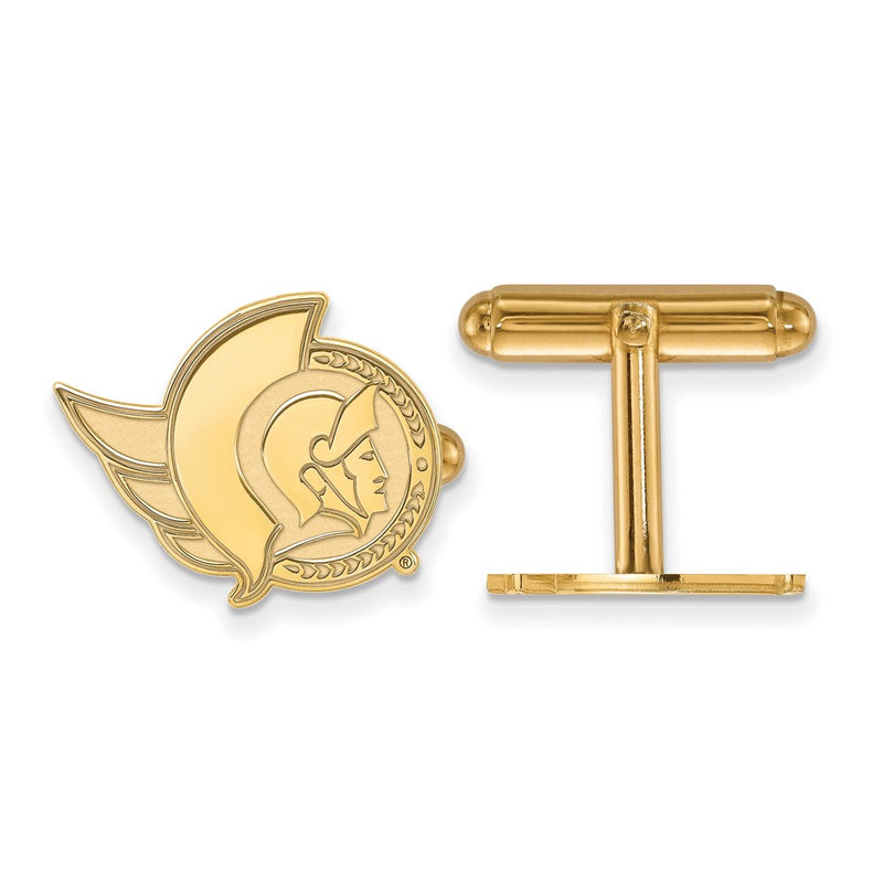 14K Yellow Gold Gold NHL LogoArt Ottawa Senators Cuff Links