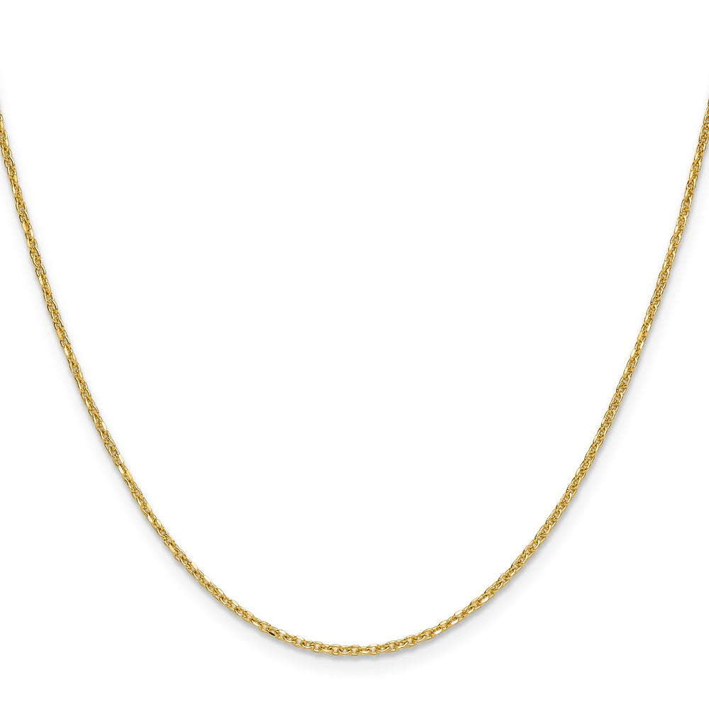 14K Yellow Gold 1.4mm D/C Forzantine Cable Chain Necklace