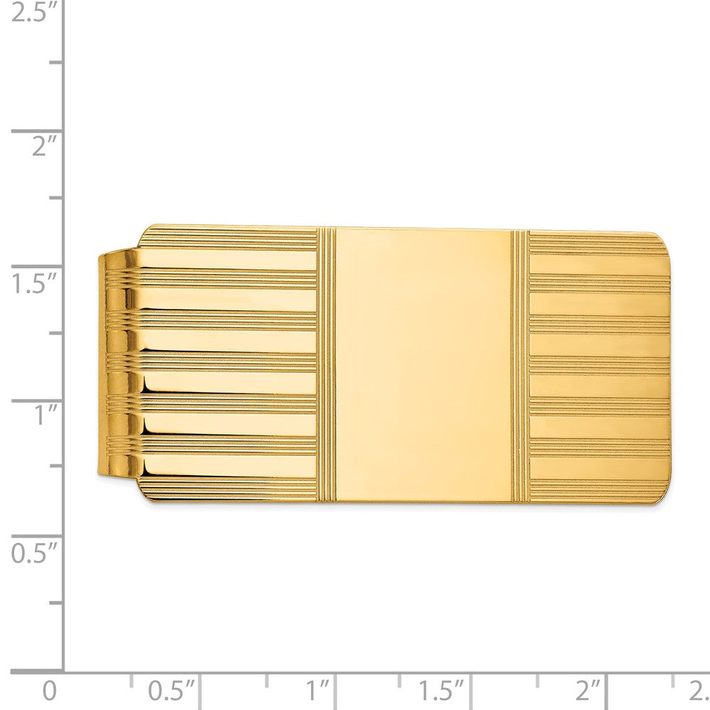 14K Yellow Gold Men's Polished Money Clip