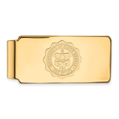 10K Yellow Gold Gold LogoArt University of North Dakota Crest Money Clip