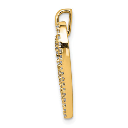 14K Yellow Gold 1/6 carat Diamond Heart Pendant
