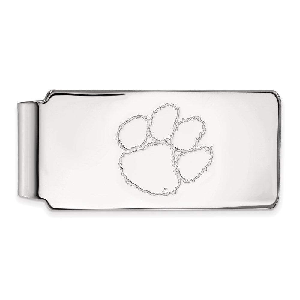 14K White Gold LogoArt Clemson University Tiger Paw Money Clip