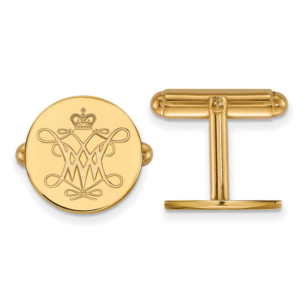 14K Yellow Gold Gold LogoArt College of William and Mary Cuff Links