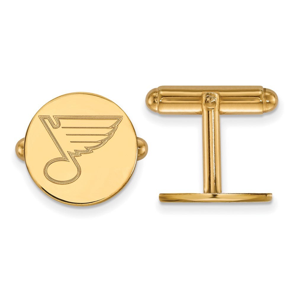 14K Yellow Gold Gold NHL LogoArt St. Louis Blues Cuff Links