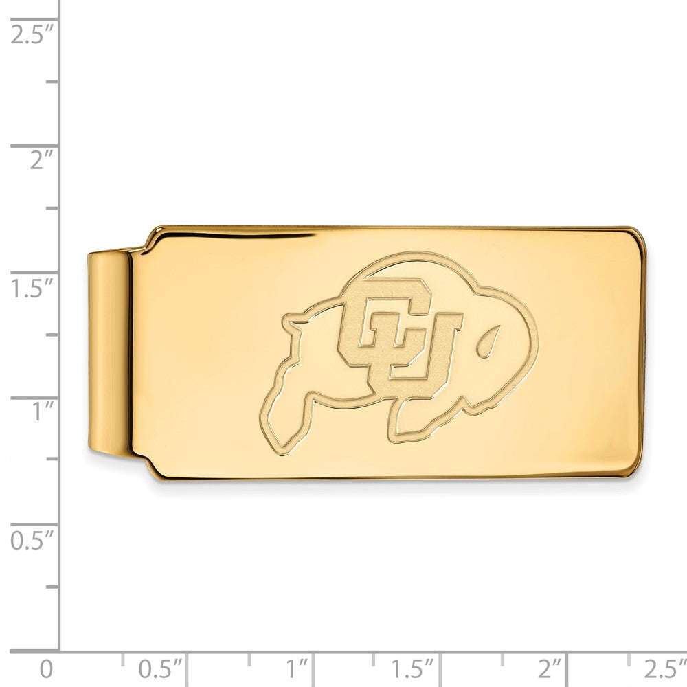 10K Yellow Gold Gold LogoArt University of Colorado Buffalo Money Clip