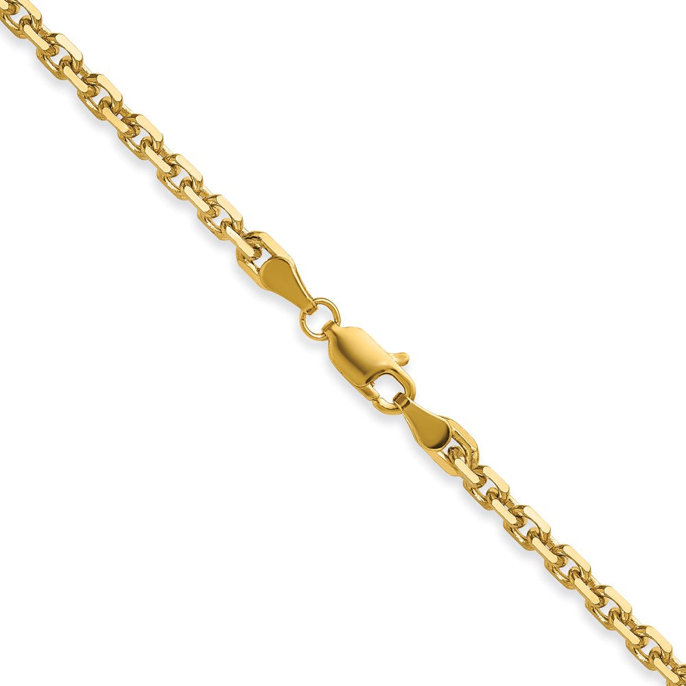 14K Yellow Gold 3.25mm D/C French Link 30 Inch Chain