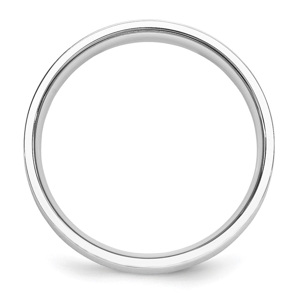 Platinum 5mm Polished Flat Wedding Band Ring