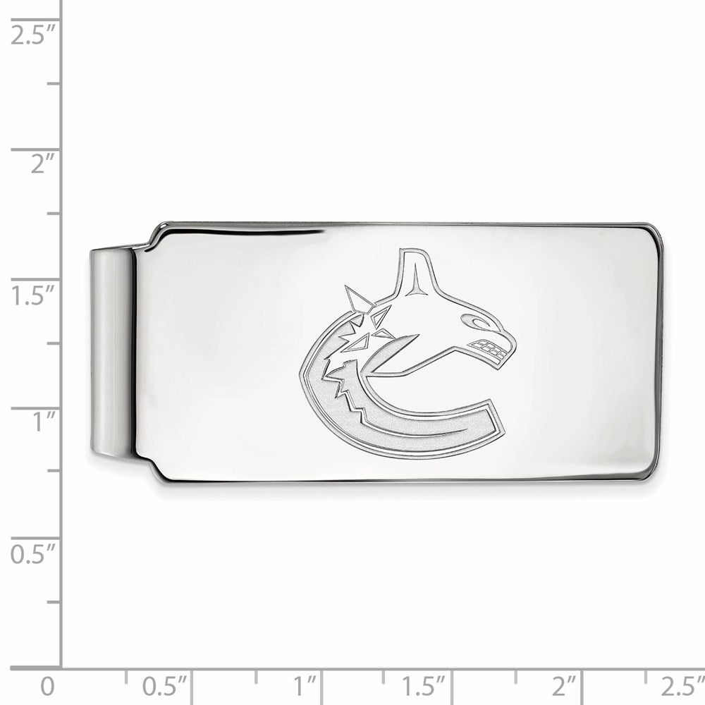 14K White Gold NHL LogoArt Vancouver Canucks Money Clip