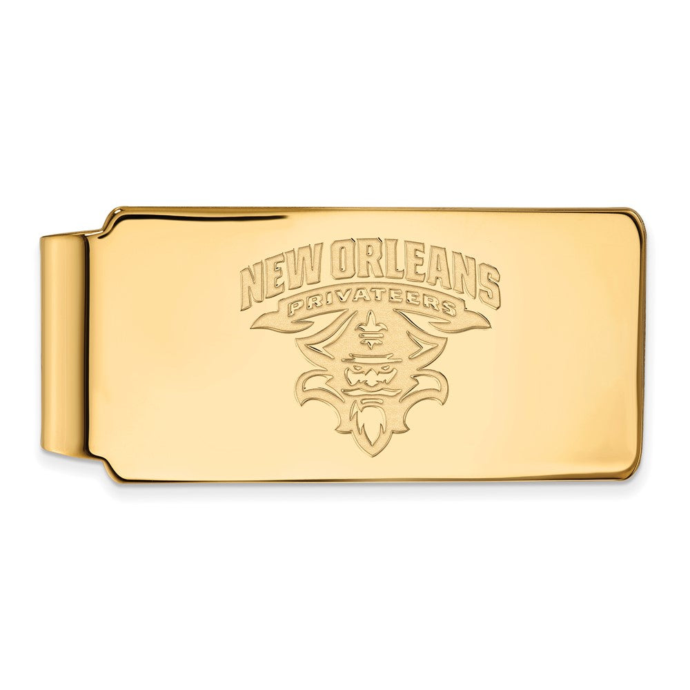 14K Yellow Gold Gold LogoArt University of New Orleans Privateers Money Clip