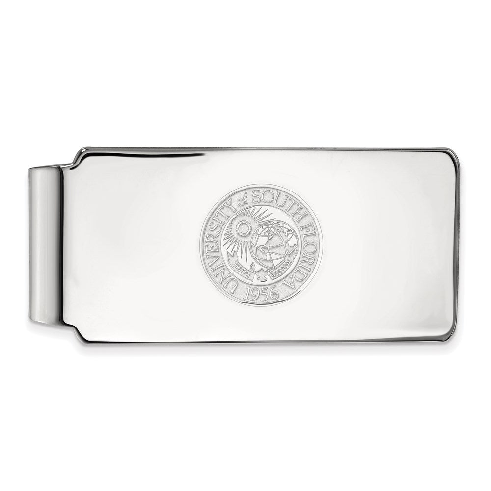 14K White Gold LogoArt University of South Florida Crest Money Clip